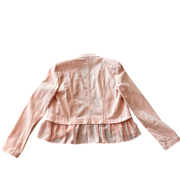 WHBM Feminine Ruffle Pink Jacket with frills 00 xxs - Picture 5 of 9